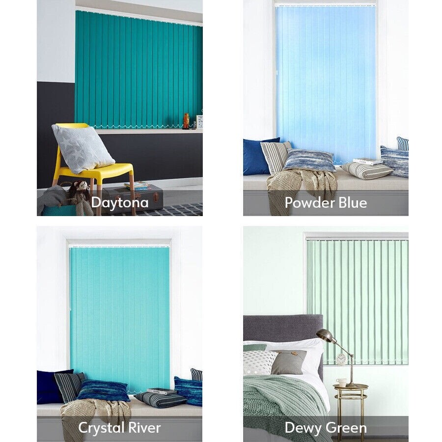 Replacement Vertical Blind Slats Louvres Made to Measure Blackout 89mm (3.5") eBay