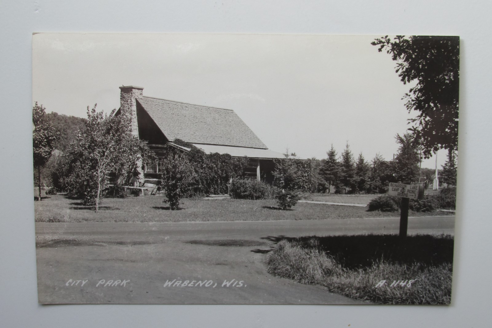e74 vintage postcard RPPC Wisconsin WI City Park Wabeno Wis eBay