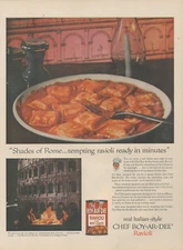 1956 Chef Boy-Ar-Dee Italian-Style Ravioli Think Your Dinning In Rome Print Ad
