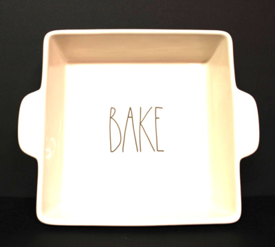 Rae Dunn Artisan Collection BAKE 8.5'' Square Ceramic Baking Dish Momcore
