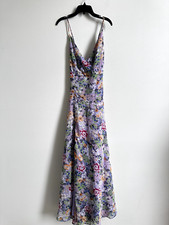 ASTR women's  High Slit Maxi dress i In Lavender Multi Floral Print Size S