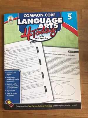 Common Core Language Arts 4today Grade 5 Daily Skill Practice | eBay