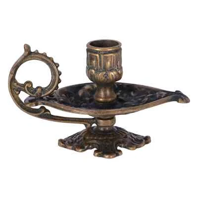 Candelabre Bougie À 1 Flamme En Laiton Aladin Style Baroque Oriental - Photo 1/4