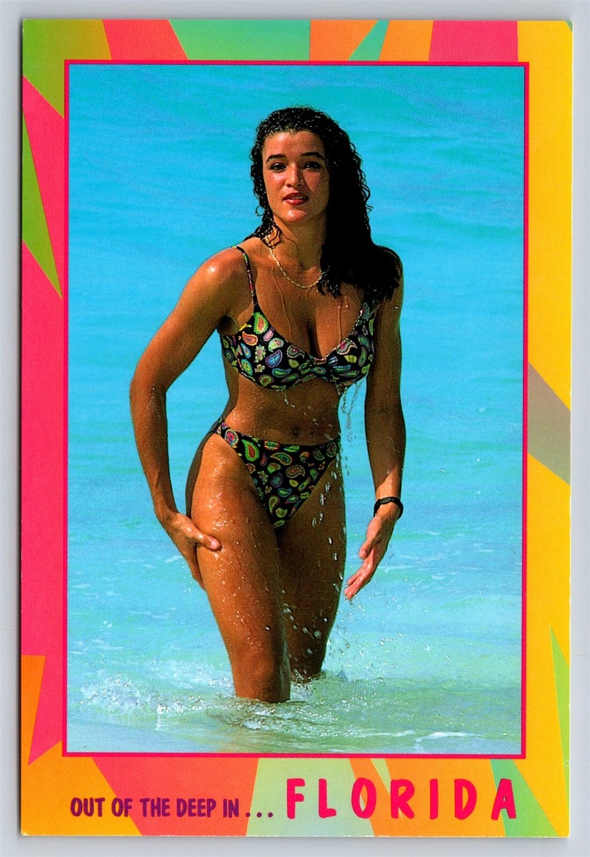 Postcard Sexy Beach Bikini Girl Florida c1980s-90s #20 V25 | eBay