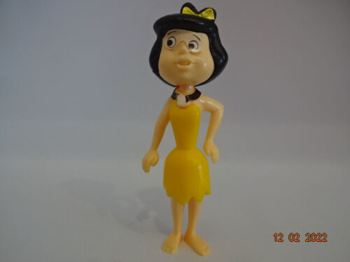 Fred Feuerstein Figur " Betty mit gelben Kleid mit Aufkleber - Picture 1 of 1