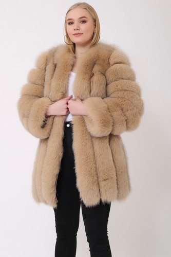 Brown original fox vertical striped jacket, Will warm you up on cold days - Picture 5 of 14