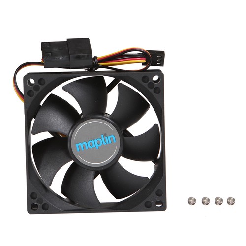 PC Case Fan 8cm 80mm 2000RPM Black 22.7dB 26.16CFM 3 and 4Pin 12v eBay