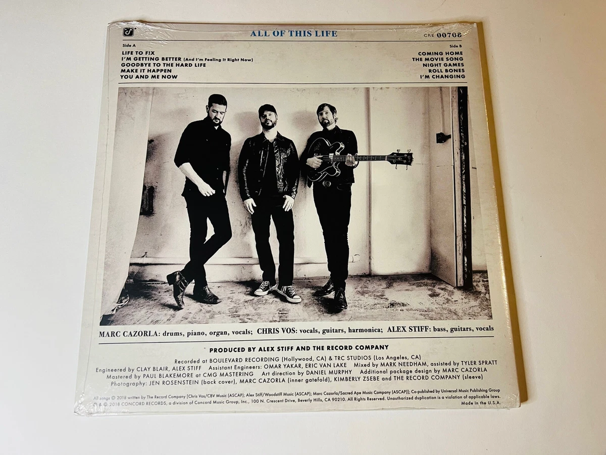 The Record Company All Of This Life Concord Records LP NEW SEALED.