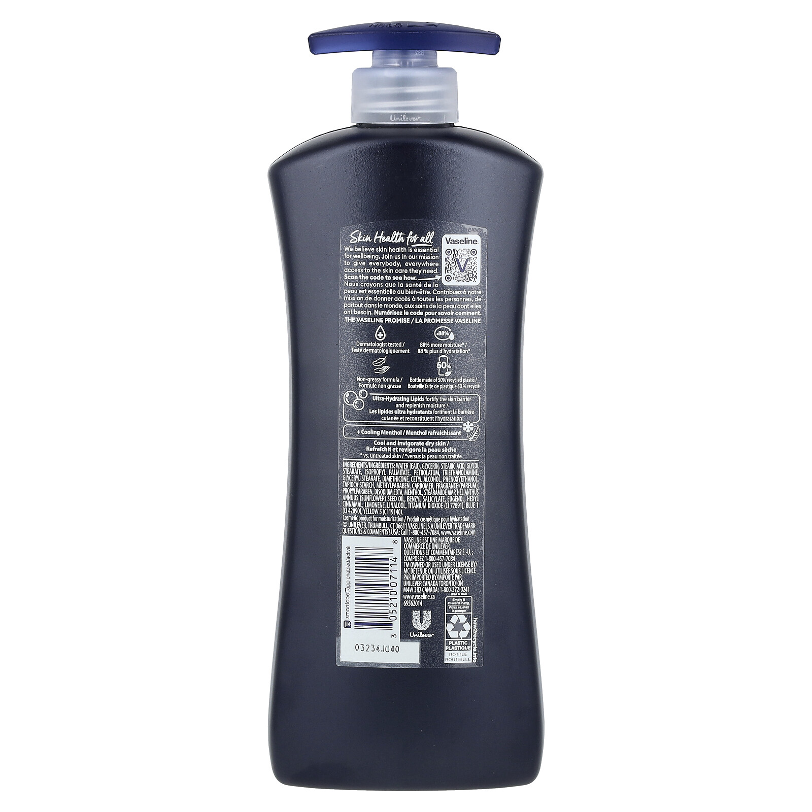 Men, Cooling Hydration, 3 in 1 Body, Face & Hands Lotion, 20.3 fl oz (600 ml)