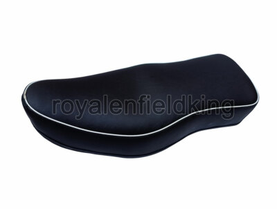 BSA Leatherite Komplettes Doppelsitz Schwarz Mit Weißer Einfassung