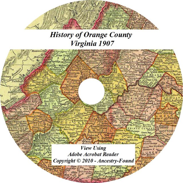 1907 History & Genealogy ORANGE County Virginia VA eBay