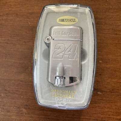 Vtg 2002 Nascar #24 Jeff Gordon Butane Jet Silver Bullet Lighter Collectible 