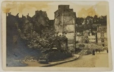 A Street in Chateau Thiery France Real Photo Postcard Bomb Damage World War One