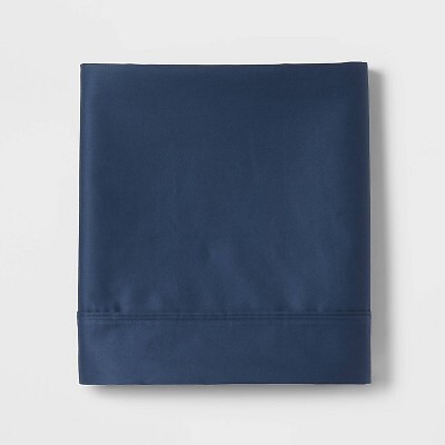 King 400 Thread Count Performance Flat Sheet Metallic Blue - Threshold