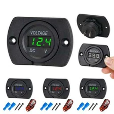 Volt Gauge Meter Voltage LED Digital Display DC 12V-24V Car Panel Voltmeter