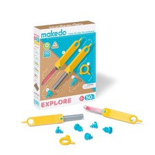 Makedo Explore  Upcycled Cardboard Construction Toolkit in Small, Multicolor