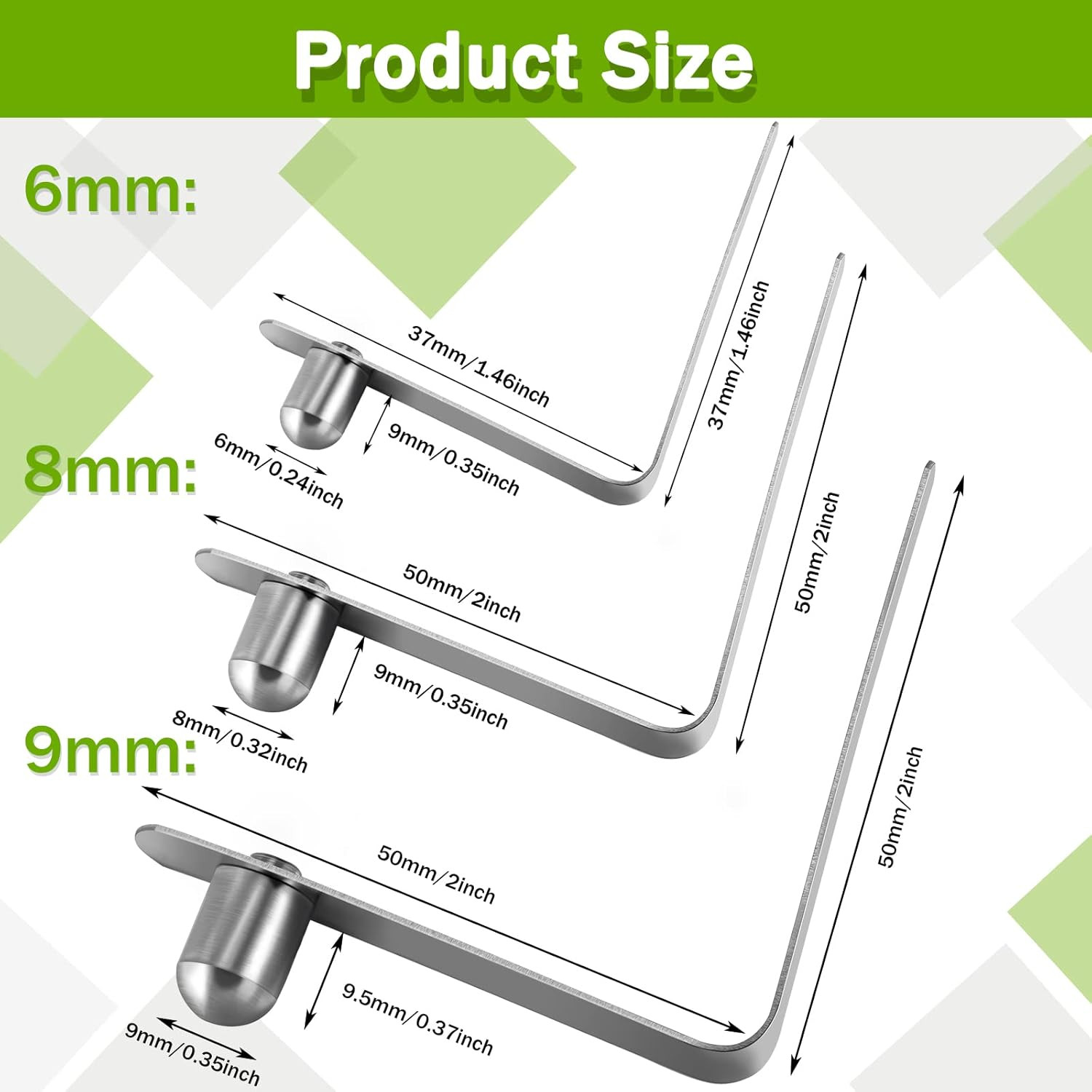 8-Pack Stainless Steel Push-Button Spring Clips, Locking Tube Pins for Tent Pole