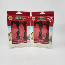Vtg Lemax Village Collection 4" Victorian Street Lamp Dual Power 2 Sets of 2New