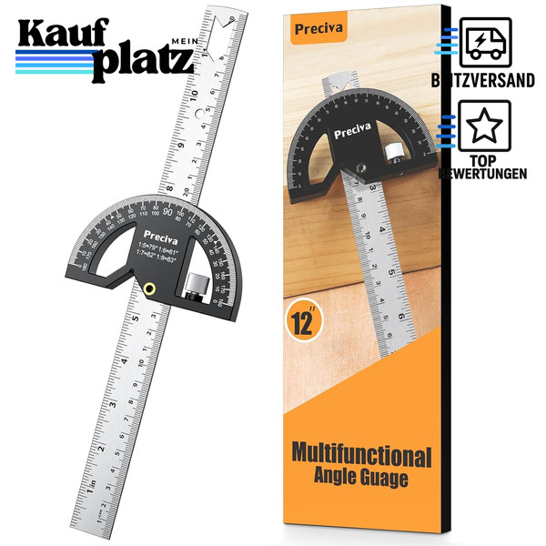 Winkelmesser Kombiwinkel Mit Linealanschlag PräZises AnreißEn Zeichnen Profi-image
