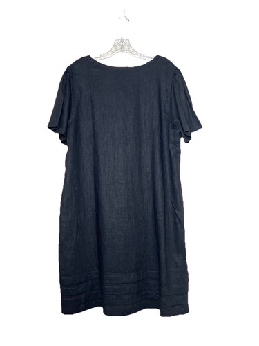 Nicole Miller Original Black Linen Blend Dress Women XL Career Minimalist - Bild 2 von 8