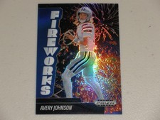 2025 Panini Prizm Black Fireworks Blue Prizm #7 Avery Johnson 184/199
