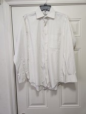 Vintage 70s 80s Sears Roebuck Button Up Dress Shirt Men's 15.5 34/35 White