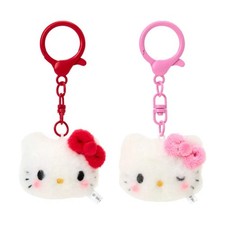 Sanrio Hello Kitty Mini Mascot Keychain Set – 2pc Plush Key Holder (Matching Nik