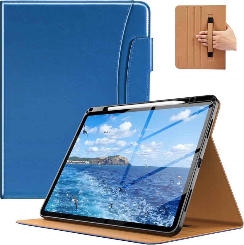 MoKo Case for iPad Air 13-inch (M3) 2025 / (M2) 2024 with Pencil Holder & Pocket