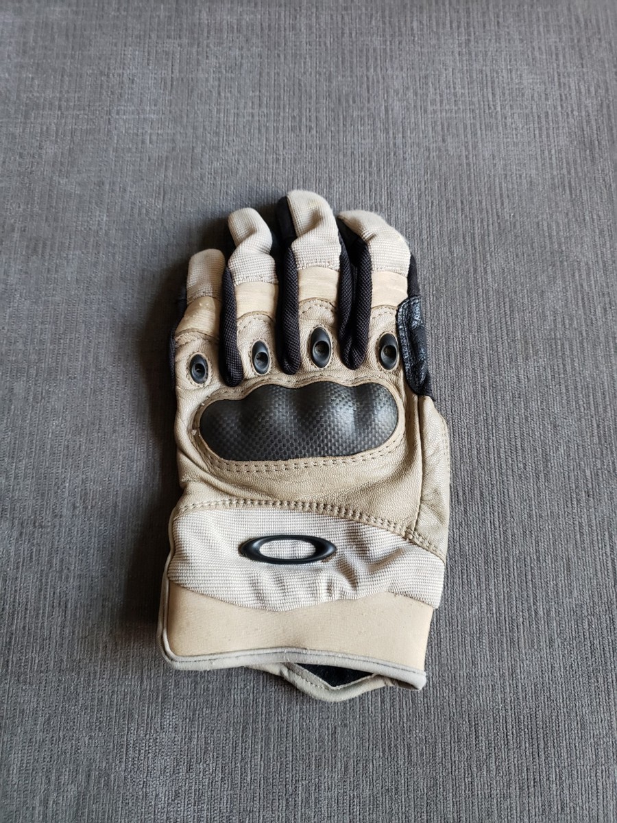 Oakley Factory Pilot Tactical Glove Carbon Knuckles Tan Clean XL