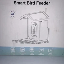 Smart AI Recognition Bird Feeder W/Camera Solar Ultra Wide HD Res. Videos Photos