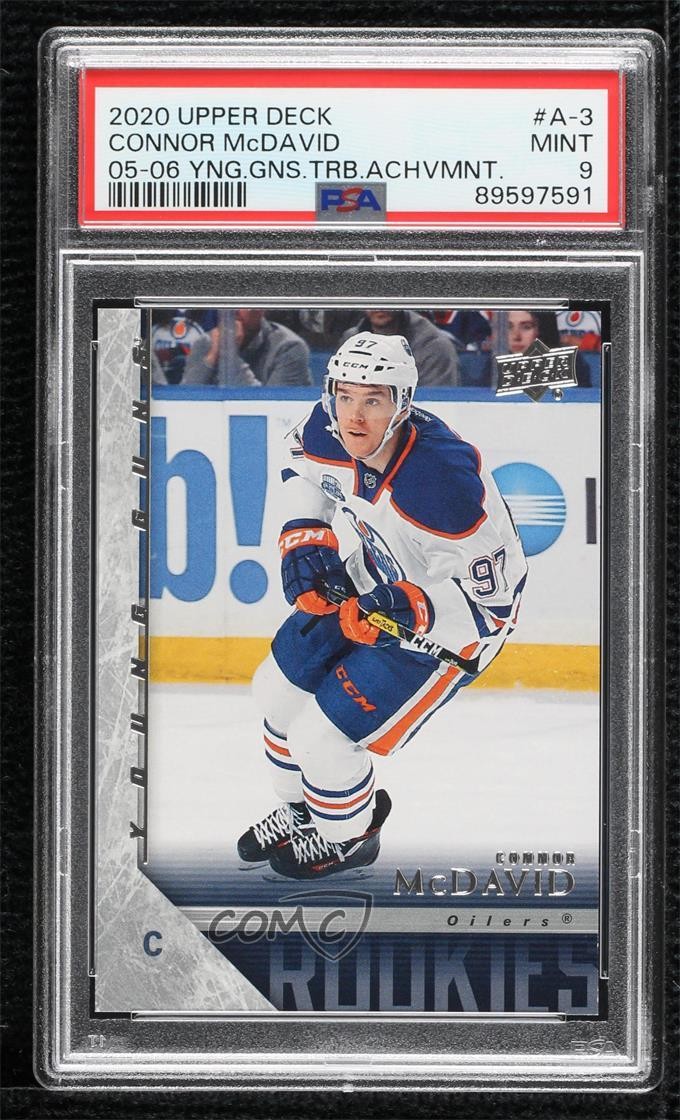 2020 Upper Deck 2005-06 Young Guns Tribute Achievements Connor McDavid PSA 9 i9o view 1