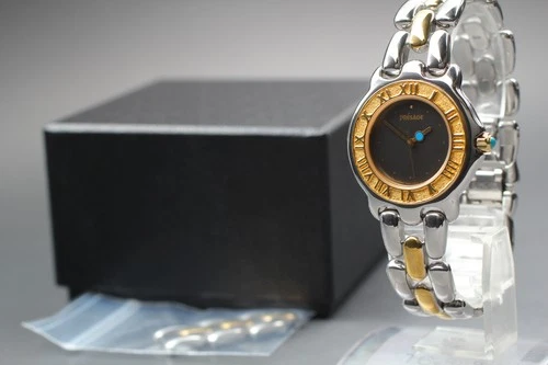 Vintage 1991 Seiko Presage 7N01-6190 Two-Tone Black Quartz Mens Watch From JAPAN