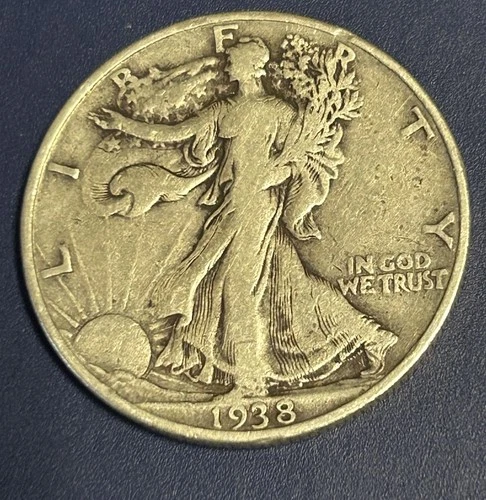 1938d Walking Liberty Silver Half Dollar 50C | Walker Coin - 90% Silver