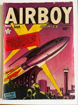 Airboy Comic V6 #8 (US Hillmann 1949) - VG- Golden Age