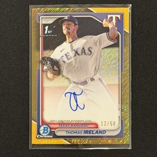 2024 Bowman Chrome Thomas Ireland Auto Gold Shimmer Refractor /50