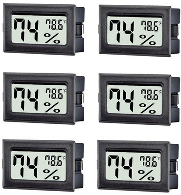 6 Pack Mini Digital Hygrometer Thermometer, Indoor Humidity & Temperature Gauge