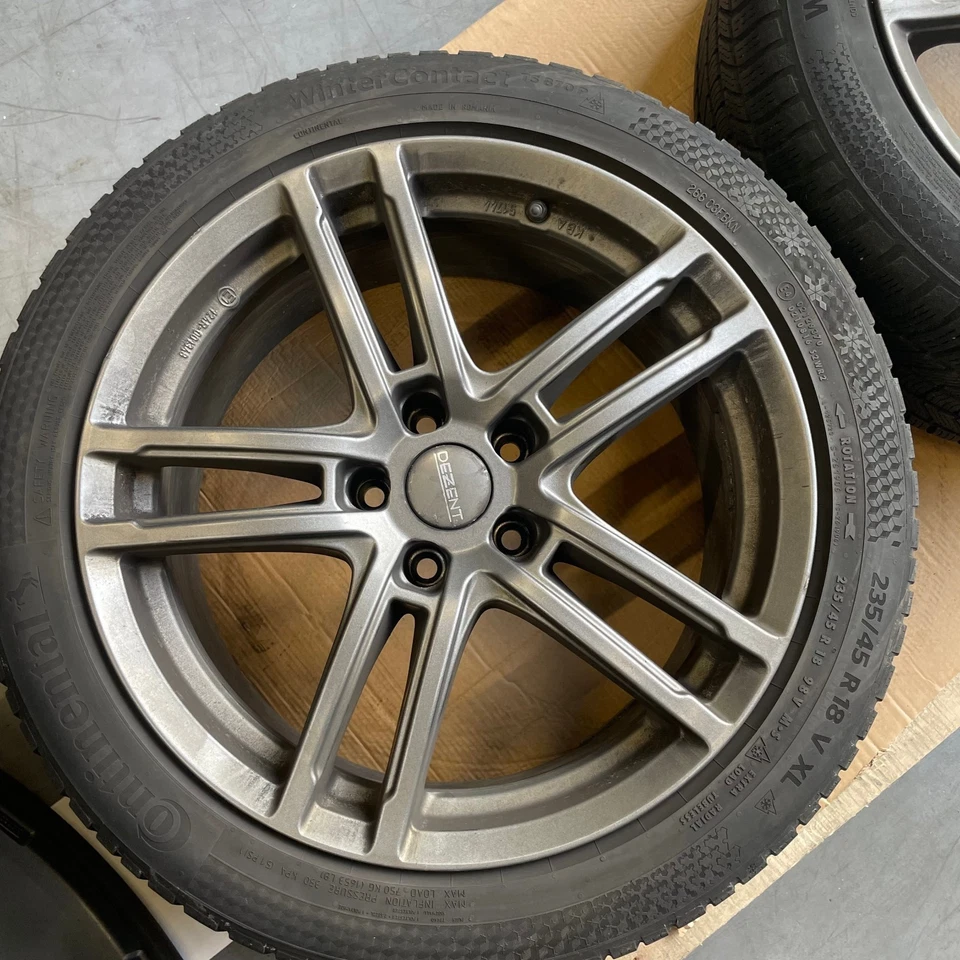 4 x Dezent TZ 8X18 5/112 ET44 Graphite mit Winterreifen 235/45R18 V XL Conti - Bild 3 von 4