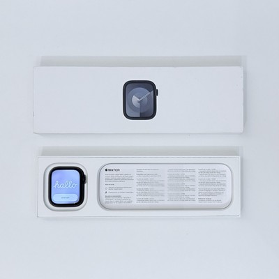 Apple Watch Series 9 LTE NEU Open Box  100% Health 45mm Midnight Cellular Black