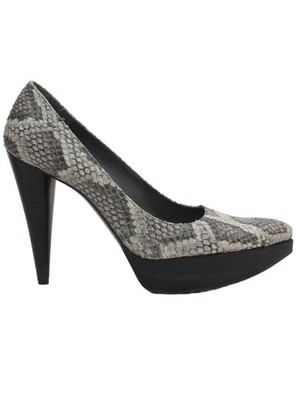 Stuart Weitzman Damen Heels UK 7 Grau Animal Print 100% Other Court