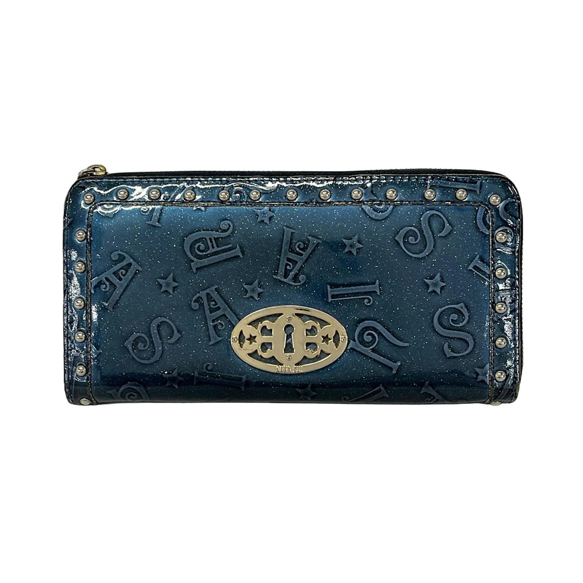 ANNA SUI Blue Patent Leather Long Wallet | eBay