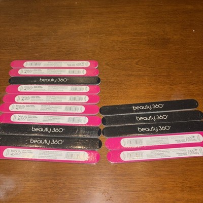 Beauty 360 Dual Sided Designer Board Nail File Coarse/Extra Coarse Lot Of 15  