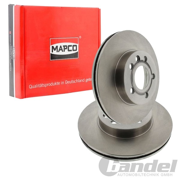 2X Mapco Bremsscheiben 280Mm BelÜFtet Vorne Passend FüR VW Transporter | 15860-image