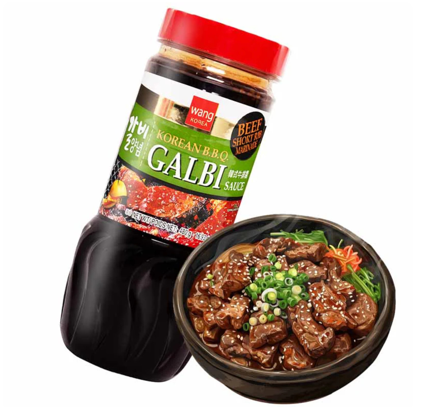 Wang Korean BBQ Galbi Sauce 480g