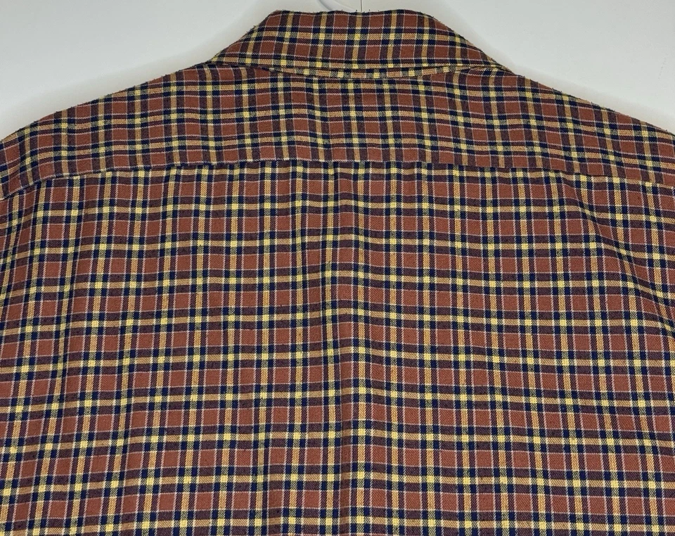 Vintage 70s JCPenney flannel shirt plaid multicolor cotton distressed XL - Image 4 of 4