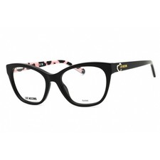 Moschino Love Women's Eyeglasses Pink Black Pattern Cat Eye Frame MOL598 0S3S 00