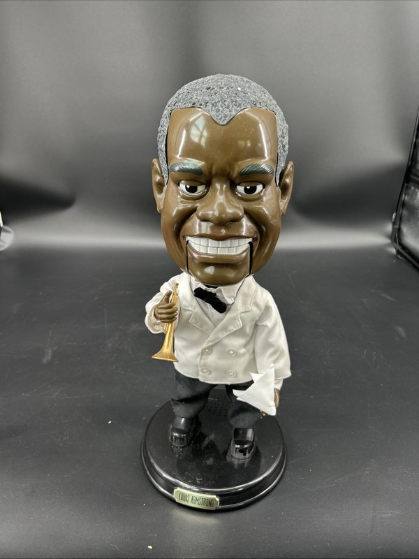 Vintage Louis Armstrong Satchmo Animated Singing Figure 19" Works Gemmy 2002 -EL