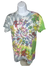 Grateful Dead Dancing Bears Spiral Tie Dye Liquid Blue T-Shirt Size Small