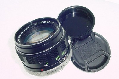 Minolta 58mm F1.4 MC Rokkor-PF Manual Focus Standard Objektiv - Top