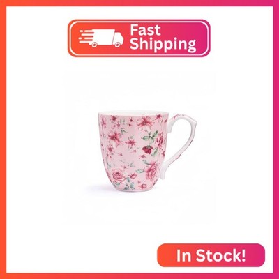 YUESITE 14oz Bone China Coffee Mugs for Women Floral Coffee Mug Tea Cups Novetly