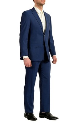 Hugo Boss Men's ''C-Pasini/C-Movie'' Blue Wool Two Button Suit US 38R IT 48R